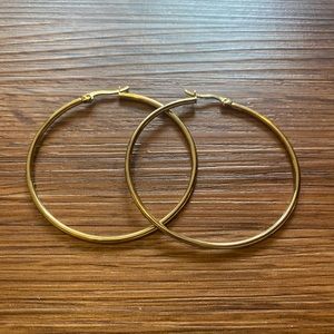 Gold-tone hoop earrings
